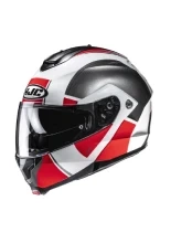 Kask szczękowy HJC C91N Jyn biało-czerwony + Gratisy