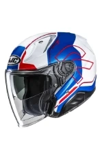 Kask otwarty HJC RPHA 31 Dereen niebiesko-biały + Gratisy