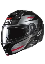 Kask szczękowy HJC i91 Dusk czarno-czerwony + Gratisy
