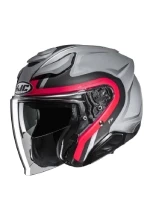 Kask otwarty HJC F31 Bask szaro-różowy + Gratisy