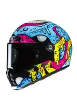 Kask integralny HJC V10 Squeeze niebiesko-różowy + Gratisy
