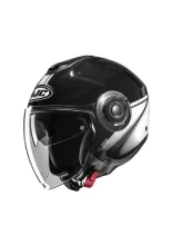 Kask otwarty HJC i40N Vision czarno-biały + Gratisy
