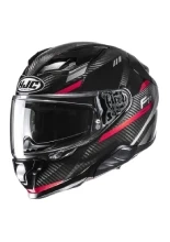 Kask integralny HJC F71 Carbon Esira czarno-czerwony + Gratisy