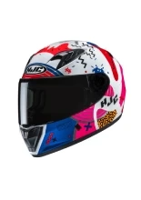 Kask integralny dziecięcy HJC Y10 Mika niebiesko-biały + Gratisy
