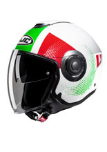 Kask otwarty HJC i40N Pyle biało-czerwono-zielony + Gratisy