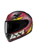 Kask integralny dziecięcy HJC Y10 Frank czerwono-czarny + Gratisy