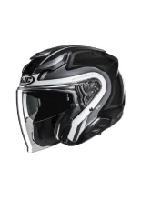 Kask otwarty HJC F31 Bask czarno-biały + Gratisy