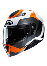 Kask szczękowy HJC i91 Carst biało-szaro-pomarańczowy + Gratisy
