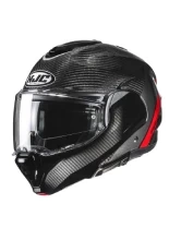 Kask szczękowy HJC F100 Carbon czarno-czerwony + Gratisy