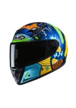 Kask integralny dziecięcy HJC Y10 Mika niebiesko-żółty + Gratisy