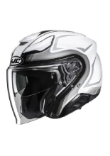 Kask otwarty HJC F31 Bask biało-szary + Gratisy