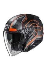 Kask otwarty HJC RPHA 31 Dereen czarno-pomarańczowy + Gratisy