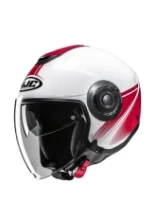 Kask otwarty HJC i40N Vision biało-czerwony + Gratisy
