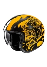Kask otwarty HJC V31 Flame żółto-czarny + Gratisy