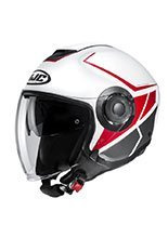 Kask otwarty HJC i40 Camet czerwono-biały