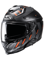 Kask integralny HJC i71 Simo szaro-pomarańczowy + Gratisy