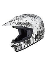 Kask dziecięcy enduro HJC CL-XY II Creeper biało-czarny