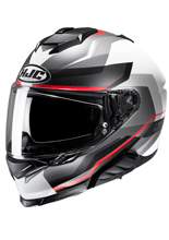 Kask integralny HJC i71 Nior szaro-biało-czerwony + Gratisy