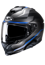 Kask integralny HJC i71 Nior szaro-czarno-niebieski + Gratisy