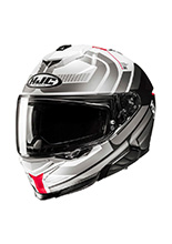 Kask integralny HJC i71 Viz szaro-czarno-czerwony + Gratisy