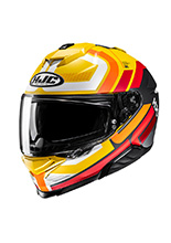 Kask integralny HJC i71 Viz żółto-czerwony