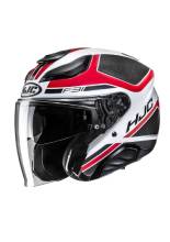 Kask otwarty HJC F31 Ceron czarno-czerwony + Gratisy