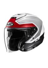 Kask otwarty HJC i31 Tevis szaro-czerwony + Gratisy