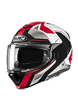 Kask szczękowy HJC F100 Bios czerwono-czarny + Gratisy